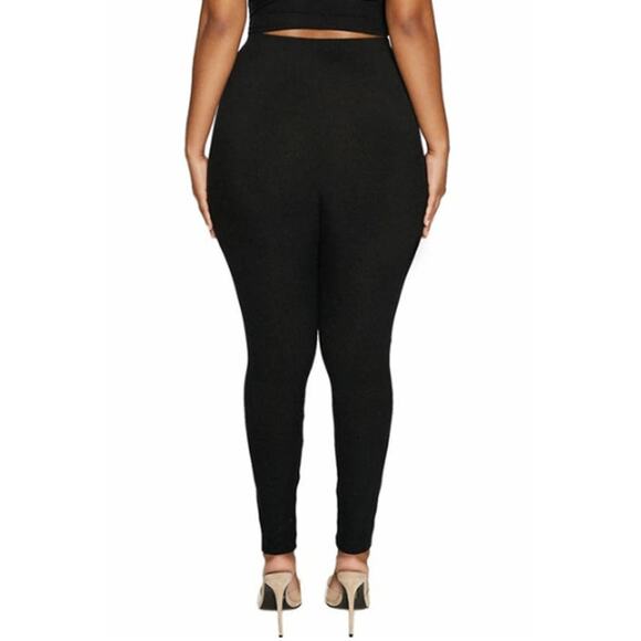 New ~ NAKED WARDROBE ~ The Oh So Tight Ribbed Legging Size L - Picture 2 of 10